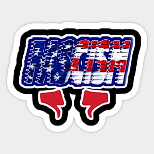 Two Thumbs Down To FASCISM - Back Sticker